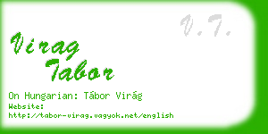 virag tabor business card